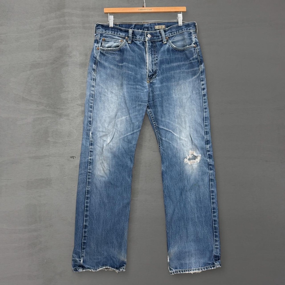 Honeycombed Polo Ralph Lauren Jeans Blue Classic Fit Distressed Denim 34 x 30